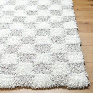 Livabliss Urban Shag Runner Rug Scandinavian Modern Polypropylene Hallway Entryway Accent Cream, Light Gr 2'7" x 7'3" USG2349-2773