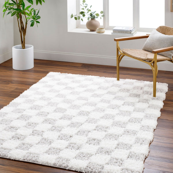 Livabliss Urban Shag Runner Rug Scandinavian Modern Polypropylene Hallway Entryway Accent Cream, Light Gr 2'7" x 7'3" USG2349-2773