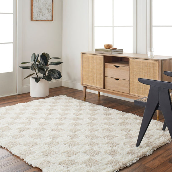 Livabliss Urban Shag Plush Polypropylene Area Rug Scandinavian Modern Style for Living Rooms Cream, Light Be 9'2" x 12' USG2350-9212