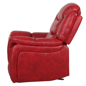 English Elm Christopher Knight Home® - Classic Glider Recliner with Luxurious PU Upholstery, Spacious Seat, Durable Frame, Ultimate Comfort Ox Blood Red 57412.00RED