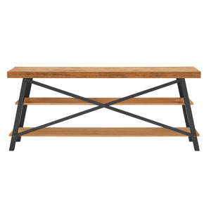 Homelegance By Top-Line Alastor Rustic X-Base 60-inch TV Stand Natural MDF