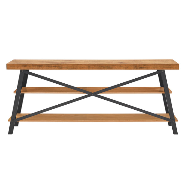 Homelegance By Top-Line Alastor Rustic X-Base 60-inch TV Stand Natural MDF