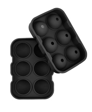 Lenox Cambridge 6-Sphere Black Silicone Ice Mold, Set of 2 NO COLOR METAL EHGR5BKCB2DS