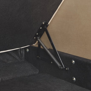 Homelegance By Top-Line Verbena Two-Tone Dark & Light Functional Chaise With 1 Pillow Beige Polyester