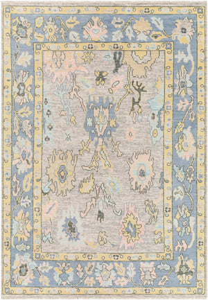Surya Ushak Handcrafted 2' X 3' Wool Rug - Timeless Elegance & Traditional Style For Your Home Decor Denim Wool Usk2303-69