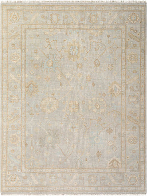 Surya Ushak Handcrafted 2' X 3' Wool Rug - Timeless Elegance & Traditional Style For Your Home Decor Pewter Wool Usk2304-23