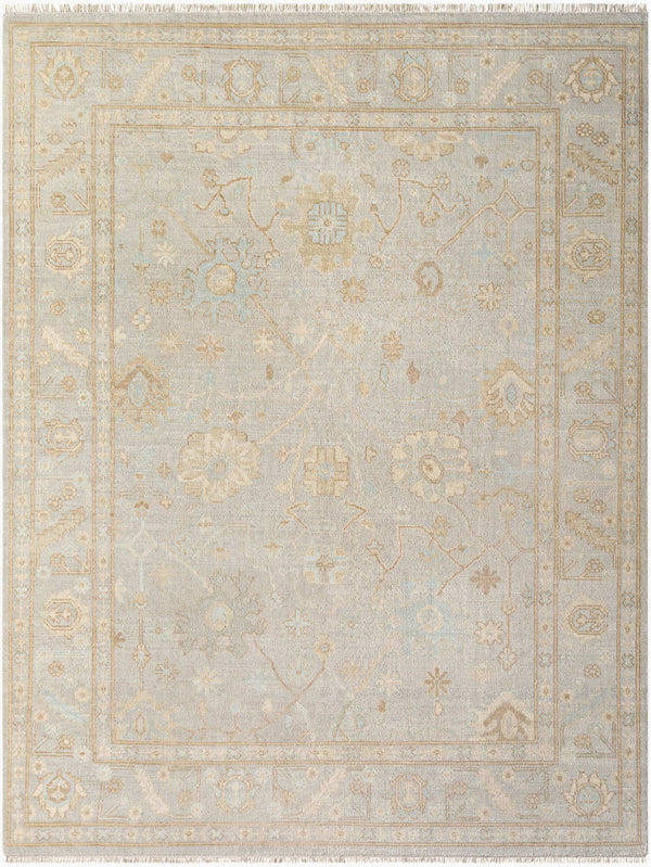 Surya Ushak Handcrafted 2' X 3' Wool Rug - Timeless Elegance & Traditional Style For Your Home Decor Pewter Wool Usk2304-23