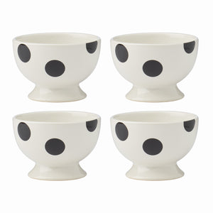 Lenox Kate Spade On The Dot Assorted Footed Dessert Bowls, Set of 4 White, WHITE STONEWARE 895201