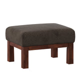 Homelegance By Top-Line Parcell Mission-Style Dark Oak Finish Wood Ottoman Dark Brown Wood