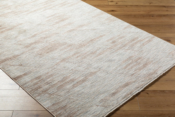 Livabliss Usonia Frank Lloyd Wright Runner Rug Machine Woven Neutral Fringe Hallway Accent White, Gray 5' x 7'8" USO2301-578
