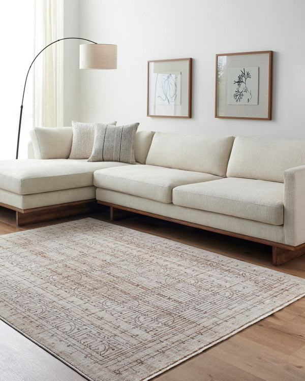 Livabliss Usonia Transitional Runner Rug Polyester Fringe Hallway Entryway Neutral Woven Accent White, Gray 9' x 12'5" USO2304-9125