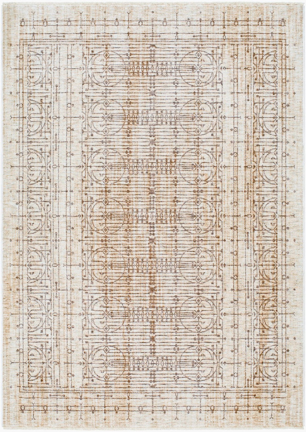 Livabliss Usonia Transitional Runner Rug Polyester Fringe Hallway Entryway Neutral Woven Accent White, Gray 9' x 12'5" USO2304-9125