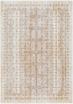 Livabliss Usonia Transitional Runner Rug Polyester Fringe Hallway Entryway Neutral Woven Accent White, Gray 9' x 12'5" USO2304-9125