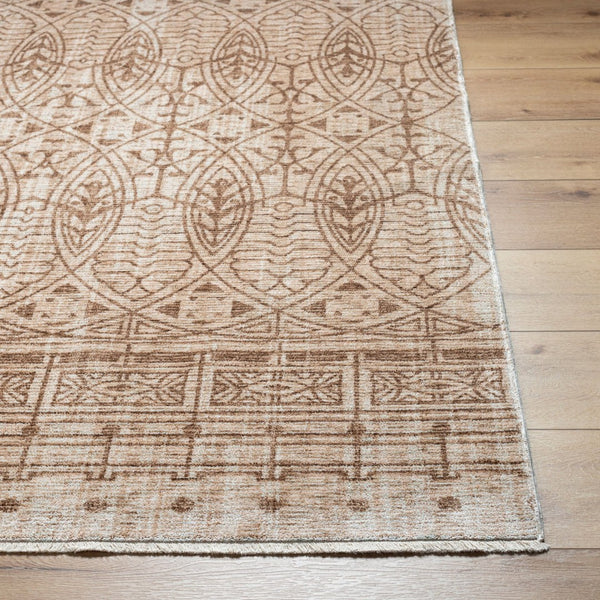 Livabliss Usonia Frank Lloyd Wright Geometric Runner Rug Polyester Woven Hallway Accent White, Brown 3'2" x 10' USO2305-3210