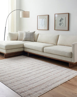 Livabliss Usonia Frank Lloyd Wright Geometric Runner Rug Woven Polyester Hallway Accent White, Brown 3'2" x 4'11" USO2308-32411