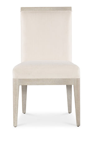 Hooker Furniture Modern Modern Mood Upholstered Side Chair With Cottony Cotton Fabric, Oak Trim, Ergonomic Comfort, Durable Base 6850-75411-80