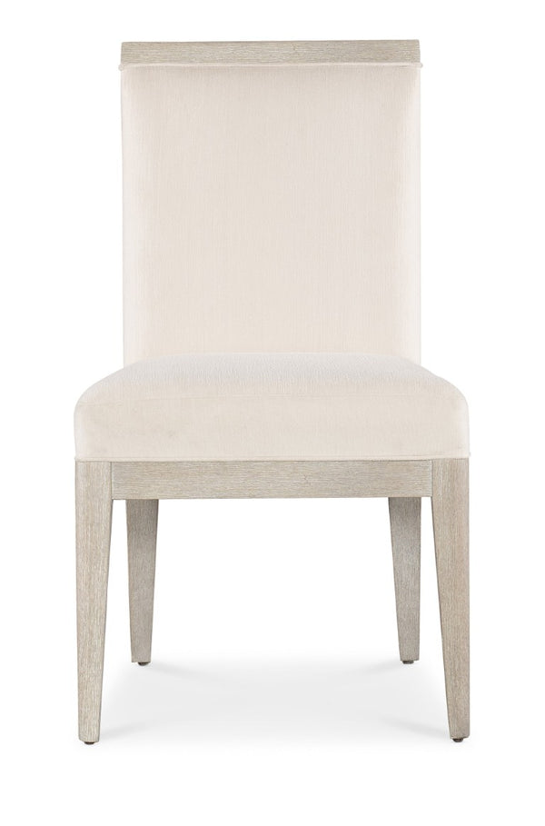 Hooker Furniture Modern Modern Mood Upholstered Side Chair With Cottony Cotton Fabric, Oak Trim, Ergonomic Comfort, Durable Base 6850-75411-80