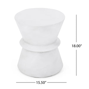 English Elm Outdoor Sculptural Concrete Pedestal Side Table for Modern Patios and Balconies 73452.00
