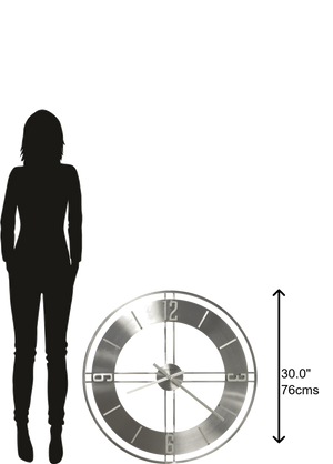 Hekman Furniture 625520 Stapleton Oversized Wall Clock - Modern Satin Nickel Design, Quartz Movement & Bold Style Metal Stapleton Wall Clock 625520