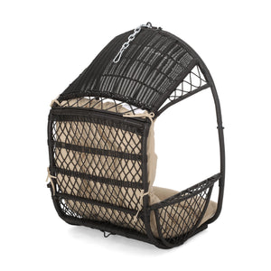 English Elm Christopher Knight Home® - Malia Wicker Hanging Chair - Stylish Indoor/Outdoor Seating With Plush Cushion For Relaxation & Comfort 67677.00BTN