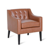 Christopher Knight Home® - Noble House - Deanna Contemporary Faux Leather Tufted Accent Chair