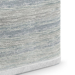 English Elm Naya Cube Pouf - Hand-Woven Blue Mélange For Stylish Seating & Versatile Home Decor Solution B136P159269