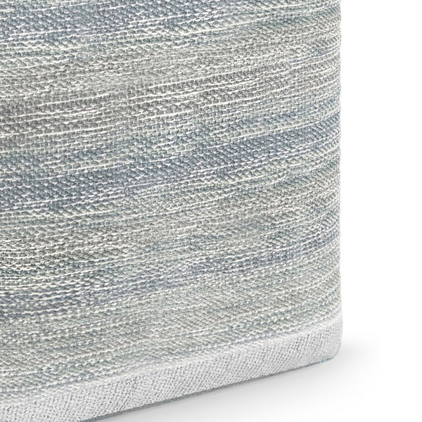 English Elm Naya Cube Pouf - Hand-Woven Blue Mélange For Stylish Seating & Versatile Home Decor Solution B136P159269