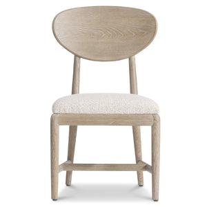 Bernhardt Bernhardt Aventura Side Chair — Midcentury Marcona Wood Frame, Curved Back, Upholstered Seat Comfort 318555