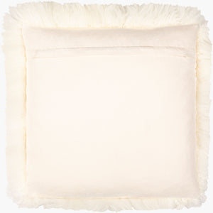 Surya Utah Accent Pillow - Luxurious 20"L X 20"W Cotton & Sheepskin For Rustic Lodge-style Elegance Cream Sheepskin,Cotton Uth001-2020d