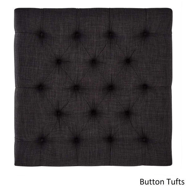 Homelegance By Top-Line Siobhan Chrome Quatrefoil Base Square Ottoman Chrome Metal