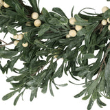 Christopher Knight Home® - Noble House - Wallsten 29" Snowberry Artificial Wreath, Green and White