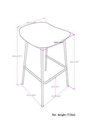 English Elm Dafney Counter Height Stools Set Of 2 - Stylish Distressed Charcoal Grey For Modern Spaces B136P158580