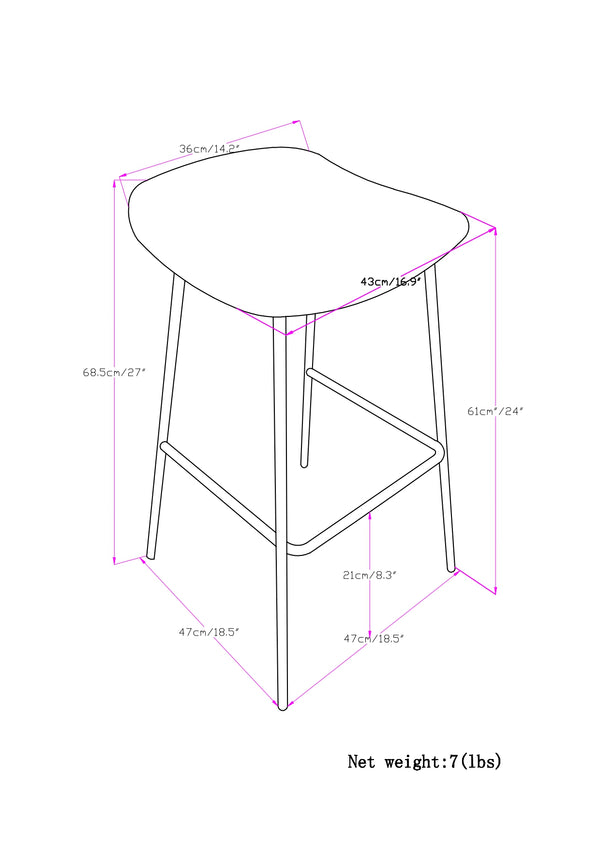 English Elm Dafney Counter Height Stools Set Of 2 - Stylish Distressed Charcoal Grey For Modern Spaces B136P158580