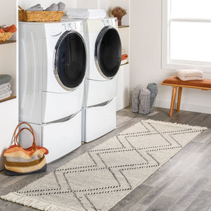 Surya Uttar Handmade 2' X 3' Global-style Rug - Durable Wool Blend With Eye-catching Fringe Design Black Wool,Polyester Utt2300-268