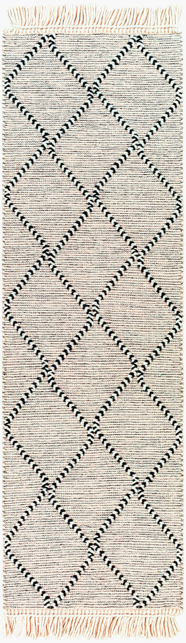 Surya Uttar Handmade 2' X 3' Global-style Rug - Durable Wool Blend With Eye-catching Fringe Design Black Wool,Polyester Utt2301-268