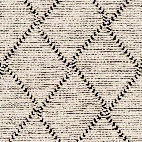 Surya Uttar Handmade 2' X 3' Global-style Rug - Durable Wool Blend With Eye-catching Fringe Design Black Wool,Polyester Utt2301-268