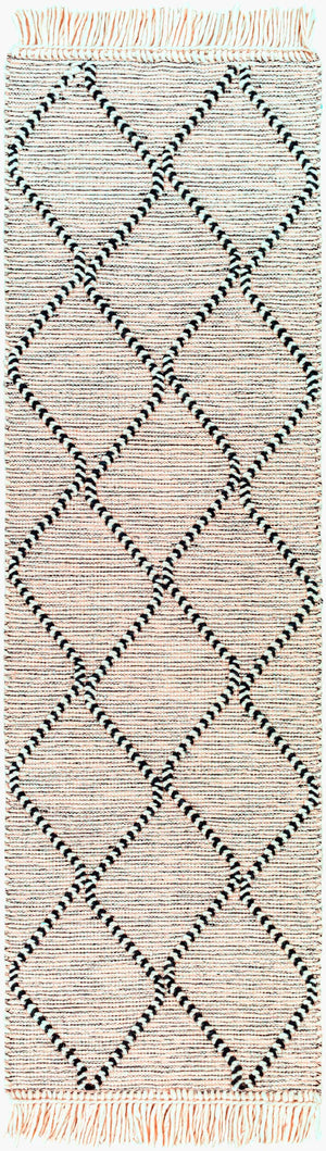 Surya Uttar Handmade 2' X 3' Global-style Rug - Durable Wool Blend With Eye-catching Fringe Design Black Wool,Polyester Utt2302-268