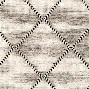 Surya Uttar Handmade 2' X 3' Global-style Rug - Durable Wool Blend With Eye-catching Fringe Design Black Wool,Polyester Utt2302-81012