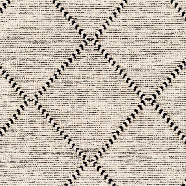 Surya Uttar Handmade 2' X 3' Global-style Rug - Durable Wool Blend With Eye-catching Fringe Design Black Wool,Polyester Utt2302-81012