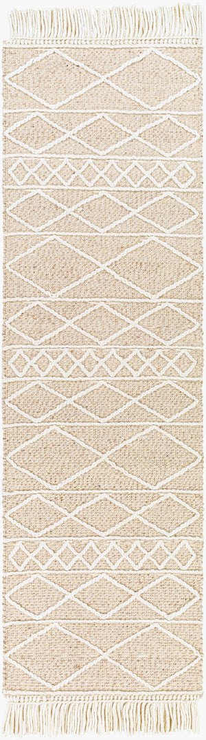 Surya Uttar Handmade 2' X 3' Global-style Rug - Durable Wool Blend With Eye-catching Fringe Design Medium Brown Wool,Polyester Utt2304-268