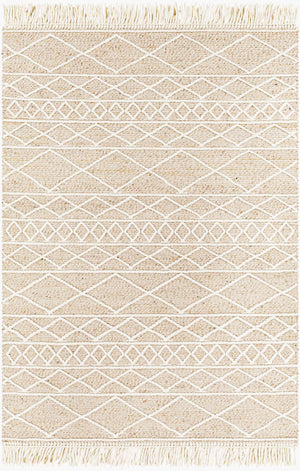 Surya Uttar Handmade 2' X 3' Global-style Rug - Durable Wool Blend With Eye-catching Fringe Design Medium Brown Wool,Polyester Utt2304-576