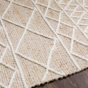 Surya Uttar Handmade 2' X 3' Global-style Rug - Durable Wool Blend With Eye-catching Fringe Design Medium Brown Wool,Polyester Utt2304-576