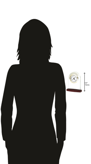 Hekman Furniture 645715 Hansen Tabletop Clock - Elegant Beveled Glass Design With Brass Accents & Arabic Numerals  Hansen Tabletop Clock 645715