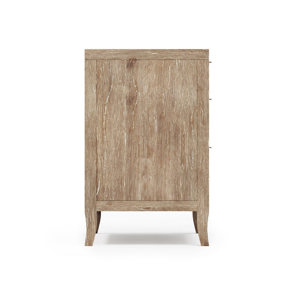 Bernhardt Bernhardt Tribeca Nightstand With Aurum White Oak Finish, 3 Soft-Close Drawers & Usb Charging 333220