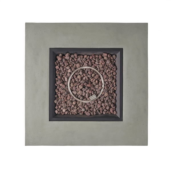 English Elm 50000 Btu Square Mgo Concrete Propane Fire Table for Outdoor Patio Entertaining 59241.00WHI-50K_59243.00WHI