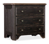 Americana Three-Drawer Nightstand Black Americana Collection 7050-90016-89 Hooker Furniture