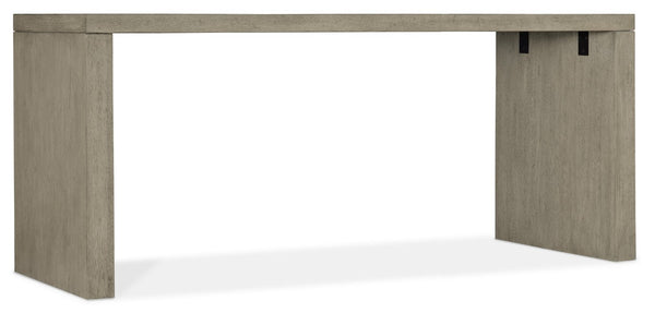 Hooker Furniture Linville Minimalist 60" Oak Desk In Smoked Mink Finish — Fully Finished Sides, Spacious Work Surface 6150-10952-85