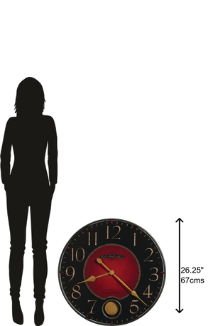 Hekman Furniture 625374 Elegant Antique Wall Clock With Wrought Iron Frame And Eye-catching Pendulum Design  Harmon Wall Clock 625374