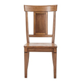 Homelegance By Top-Line Juliette Panel Back Wood Dining Chairs (Set of 2) Oak Rubberwood