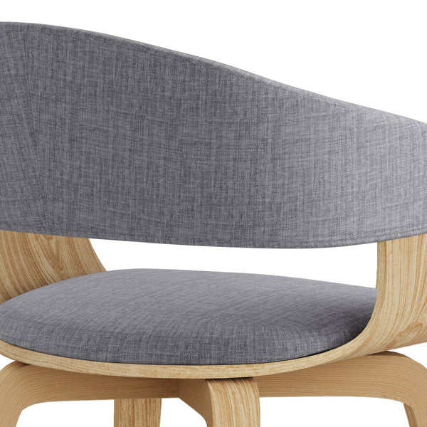 English Elm Lowell Bentwood Dining Chair - Stylish Light Grey Upholstery For Modern Comfort & Versatility B136P158843